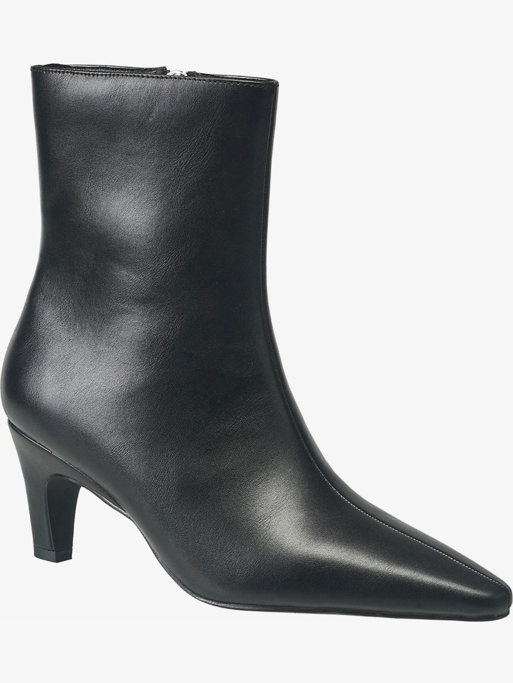 French Connection Black Pointed Toe Ankle Boots